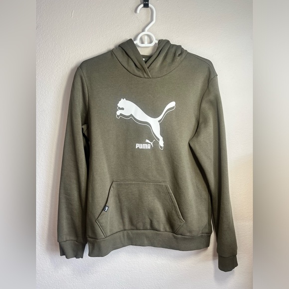 PUMA Women's Power Logo Hooded Sweatshirt, Grape Leaf - Picture 3 of 8